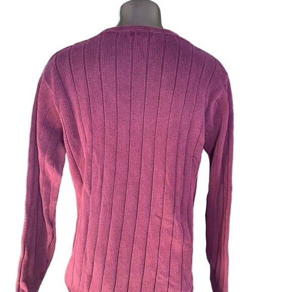 Mens Eddie Bauer Warm Sweater Ribbed Crewneck Red Maroon Size Tall XL u - Picture 5 of 7